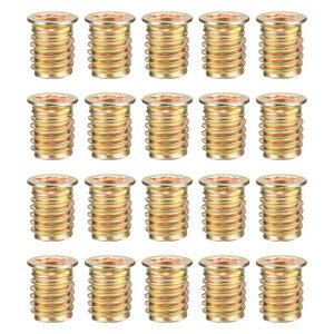 PATIKIL �؍ޗp20�� �J�E���^�[�V���N�w�b�h�Z�p�h���C�u�˂����݃C���T�[�g 2/5"-10 x 20mm Q235�Y�f�|�˂����݃C���T�[�g�Ƌ�p�˂��i�b�g�؍H��t���b�V���{���g�w�b�h���X�n�[�h�E�F�A�i�b�g