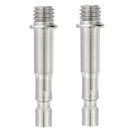 PATIKIL 2パック ブームアームジョイントヘッドコンバーター 3/8" スクリューヘッドボルトマウントコネクターアダプター マイクスタンド用 電話ホルダー ブームシザーアームスタンド シルバー