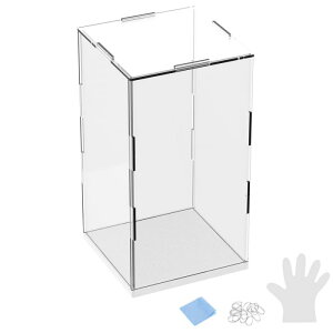 M METERXITY 1�p�b�N�̃A�N�����f�B�X�v���C�P�[�X 3.9x3.9x7.9�C���`/10x10x20cm�A�N�����N���A�f�B�X�v���C�P�[�X�{�b�N�X �R���N�V�����p�̍����ؐ��x�[�X�t�� �h�o�V���[�P�[�X[�z���C�g �N���A