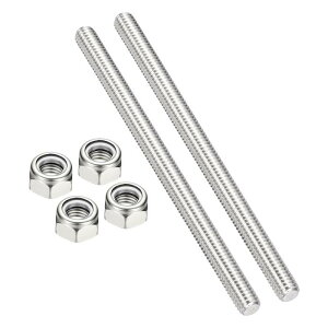 PATIKIL 304�X�e�����X�|���̘Z�p�i�b�g�t��3/8-16x150mm�X���b�h���b�h2�{�N�����v�n���K�[U�{���g�p�̃i�C�����C���T�[�g���b�N�i�b�g4�t���E�����X���b�h