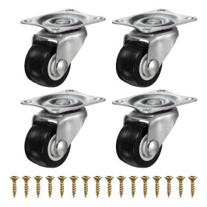 PATIKIL 1�C���`�L���X�^�[�z�C�[��PVC�~���[�g360�x��]�v���[�g�L���X�^�[�Ƌ�����o�����[�{�b�N�XDIY�v���W�F�N�g�p-4�i���j