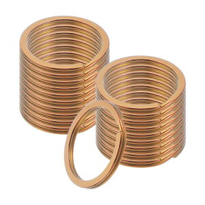 uxcell 20�� �Z�b�g �X�v���b�g �L�[�z���_�[ �����O 30mm �ی^ �t���b�g �L�[�����O �X�e�����X �X�`�[�� �J�� �L�[ �`�F�[�� �����O �h�b�O �^�O �����O DIY �L�[�z���_�[ �N���t�g ���U�[�h 2m