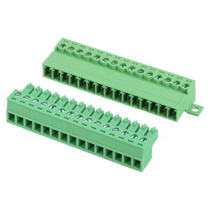 uxcell �X�N�����[�^�[�~�i���u���b�N�R�l�N�^�[15�s��3.81mm�v���b�K�u���d�q���i�d�q300V 8A�\�P�b�g�p�l����H��}�E���g