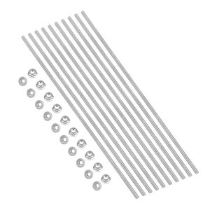 PATIKIL 10�Z�b�gM3 x 0.5mm�S�˂����b�h6�C���`/150mm 304�X�e�����X�|�S�˂����b�h���[�g���E�˂�20�̃t�����W�Z�p�i�b�g�t���N�����v�n���K�[U�{���g