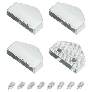 uxcell 4�Z�b�g �����x���g�o�b�N���G���h�`�b�v 0.75�C���`���܊p�`�E�F�r���O�W�b�p�[�`�b�v�N���b�v�o�b�N���i�l�W�t���j DIY�ٖD�N���t�g ���z�x���g�C���p �V���o�[�g�[��