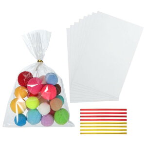 PATIKIL �g���[�g�o�b�O 200��6x8�C���` �N���A�M�t�g�o�b�O �c�C �X�g�^�C�t�� �v���X�`�b�N�M�t�g ���߃p�[�e�B�[�t�F�C�o�[�N�b�L�[���߃p�b�P�[�W���O�x�[�J���[�p �N���A