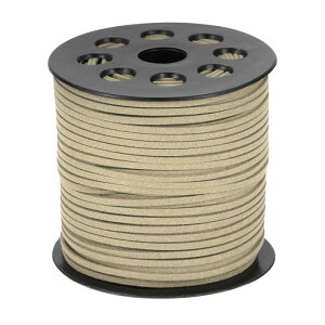 uxcell 98���[�h×2.6mm�t���b�g���U�[�X�g�����O�R�[�h�t�F�C�N�X�G�[�h�R�[�h�X�g���b�v�u ���C�g�z���C�g