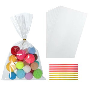 PATIKIL �g���[�g�o�b�O 200��5x9�C���` �N���A�M�t�g�o�b�O �c�C �X�g�^�C�t�� �v���X�`�b�N�M�t�g ���߃p�[�e�B�[�t�F�C�o�[�N�b�L�[���߃p�b�P�[�W���O�x�[�J���[�p �N���A