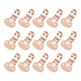 uxcell 15個 空白 シュークリップ 31mm x 19mm メタル フラット クリップ 靴 装飾 用品 DIY クラフト デコレーション プロジェクト 用 銅色