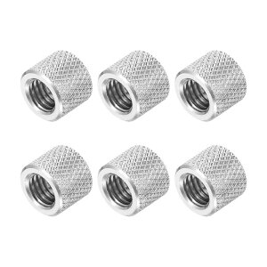 PATIKIL 6�� M8x1.25mm ���i�b�g ��12mm x ����10mm �J�b�v�����O�i�b�g 304�X�e�����X�|�� ���E���h�R�l�N�^�i�b�g �S�˂� �X�y�[�T�[ �X�^�b�h�R�l�N�^�t�@�X�i�[ �J���� �d�q�@�� �@�B �Ƌ� �ڑ� �C