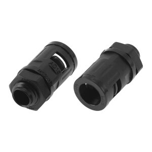 Partuto M12x1.5 �P�[�u���O�����h 10mm / 0.39" �x���[�Y �N�C�b�N�R�l�N�^�[ �X�g���[�g PA6 �i�C���� �u���b�N 2 ��