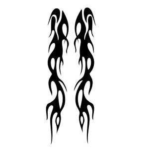 TUCKBOLD 1 �y�A�̉����ԗp�o���p�[�X�e�b�J�[�f�J�[�� �h��PET �u���b�N �o�C�N �E�B���h�E ���b�v�g�b�v �X�[�c�P�[�X �X�N���b�`�h�~�X�e�b�J�[ 24x4cm