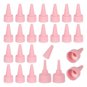 PATIKIL 24/410 �g�D�C �X�g�g�b�v�L���b�v 60�� �v���X�`�b�N���X�N �C�[�Y�{�g�������L���b�v �y�C���g�W�O���[����DIY�N���t�g�p�t�H�[���K�X�P�b�g�t�� �s���N