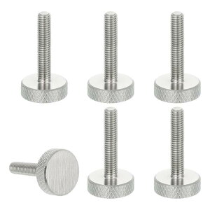 uxcell 6�� M5 x 25mm �܂݂˂� ���[���b�g 304�X�e�����X�| �m�M�X�p�Œ�l�W �t���b�g�w�b�h ���g���b�N�˂��R�t���{���g �ɂݖh�~ ��� �X���b�g�J�t�@�X�i�[ �������b�N �H�� ����@��p