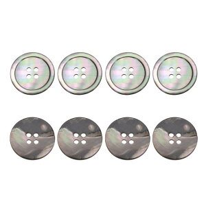 uxcell 8�̊ۂ��V�R�L�{�^���A23 mm 4���^��̕�L�N���t�g�V�[�V�F���{�^���A���A�V���c�A�h���X�A�D��DIY�N���t�g���p�A���V���o�[