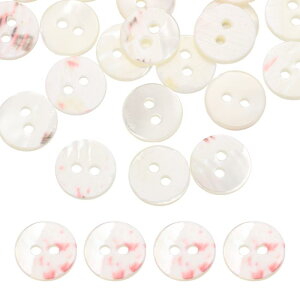 uxcell 16�� �ۂ��V�R�L�{�^�� 11.5mm 2���^�� ��L�N���t�g�V�[�V�F���{�^�� �� �V���c �h���X �D��DIY�N���t�g���p �x�[�W�����b�h