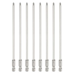uxcell 8pcs #1 �v���X �X�N�����[�h���C�o�[�r�b�g PH1 1/4 �w�b�N�X�V�����N 6 (150mm) ���� 0.16 ���b�h �}�O�l�e�B�b�N �N���X�w�b�h �h�����r�b�g S2 �X�`�[�� �C���_�X�g���A�� �X�N�����[�h���C