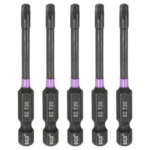 uxcell 5��T20�g���N�X�w�b�h�C���p�N�g�h���C�o�[�r�b�g1/4"�w�b�N�X�V�����N2.6"�i65mm�j�����C�Ȃ����h�~6�|�C�� �g�X�^�[�X�N�����[�h���C�o�[�h�����r�b�g�����_S2�|�d���H��