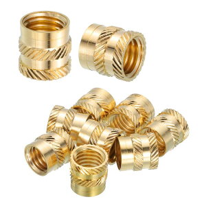 uxcell 10�̃l�W���݃C���T�[�g�AM10 x 12mm L x 12mm OD ���^�J���g���b�N�m�u�i�b�g���X�l�W���݃q�[�g�Z�b�g�C���T�[�g���ߍ��݃i�b�g 3D�v�����g���i����уv���X�`�b�N�ޗ��p