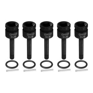 uxcell 5�� 1/2 �h���C�u �C���p�N�g �w�b�N�X �r�b�g �\�P�b�g 5/16  SAE CR-MO �X�`�[�� 6�|�C�� �g �\�P�b�g �R�b�^�[�s���t�� �p���[�h���� �h���C�o�[�A�_�v�^�[