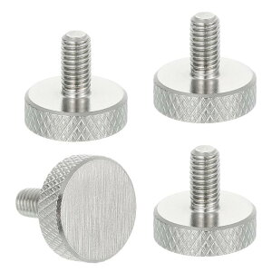 uxcell 4�� M5 x 6mm �܂݂˂� ���[���b�g 304�X�e�����X�| �m�M�X�p�Œ�l�W �t���b�g�w�b�h ���g���b�N�˂��R�t���{���g �ɂݖh�~ ��� �X���b�g�J�t�@�X�i�[ �������b�N �H�� ����@��p