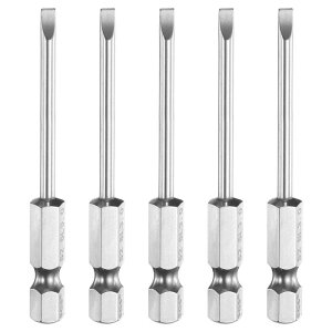 uxcell 5��SL3�X���b�g�h���C�o�[�r�b�g3 mm�X���b�g��[1/4�Z�p�V�����N65mm�i2.6�j�����C���w�b�hS2�|�l�W�h���C�o�[�h�����r�b�g�Y�Ɨp�d���H��