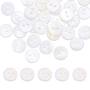 uxcell 26�� �ۂ��V�R�L�{�^�� 12.5mm 2���^���L�N���t�g�V�[�V�F���{�^�� �ߗ� �V���c �h���X �D��DIY�N���t�g����p �|�[�Z�����z���C�g