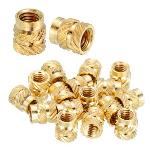 uxcell 25�̃l�W���݃C���T�[�g�A#10-32UNF x 5/16 l x 7.1mm OD ���^�J �j���[�����O�i�b�g ���X�p�l�W���݃q�[�g�Z�b�g�C���T�[�g 3D�v�����g���i����уv���X�`�b�N�ޗ��p