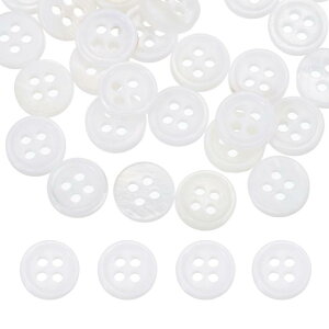 uxcell 60�� �ۂ��V�R�L�{�^�� 10mm 4���^�� ��L�N���t�g�V�[�V�F���{�^�� �ߗ� �V���c �h���X �D��DIY�N���t�g���p ���F
