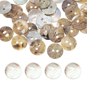 uxcell 100�� �ۂ��V�R�L�{�^�� 11.5mm 2���^�� ��L�N���t�g�V�[�V�F���{�^�� �� �V���c �h���X �D��DIY�N���t�g���p �X���[�N�O���[
