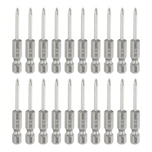 uxcell 20�� #0 �v���X �X�N�����[�h���C�o�[�r�b�g PH0 1/4 �w�b�N�X �V�����N 2 (50mm) ���� 0.1 ���b�h �}�O�l�e�B�b�N �N���X�w�b�h �h�����r�b�g S2 �X�`�[�� �C���_�X�g���A�� �X�N�����[�h���C