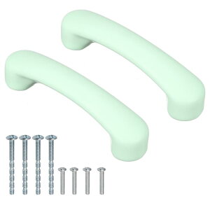 uxcell 2�̗ΐF�Z���~�b�N�L���r�l�b�g�n���h���A�A�[�`�^�����o���m�u�A4.5 x 1 x 1.2�C���`�A���킢���L�b�`���L���r�l�b�g�n���h���A�L�b�`���J�b�v�{�[�h�h���b�T�[�h���A�i�[�T���[�f