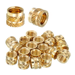 uxcell 28�̃l�W���݃C���T�[�g M8 x 8mm L x 10mm OD ���^�J���g���b�N�m�u�t���i�b�g�����l�W���݃q�[�g�Z�b�g�C���T�[�g���ߍ��݃i�b�g 3D�v�����g���i����уv���X�`�b�N�ޗ��p