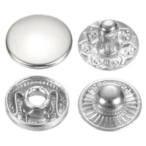 uxcell 60�Z�b�g�̃v���X�X�^�b�h�L���b�v�{�^��10mm���^���X�i�b�v�t�@�X�i�[�A���C�{�^���o�b�O���U�[�}�����{�[�g�L�����o�X�p �V���o�[