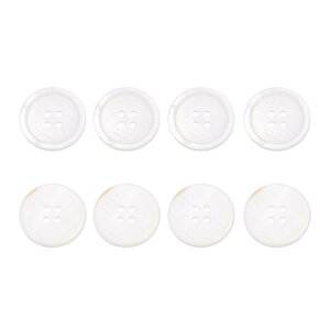 uxcell 8�̊ۂ��V�R�L�{�^���A25mm 4���^��̕�L�N���t�g�V�[�V�F���{�^���A�ߗށA�V���c�A�h���X�A�D��DIY�N���t�g���ɓK���Ă��܂��A���F