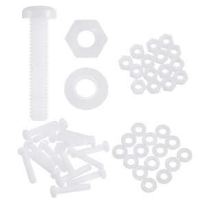 uxcell 15�Z�b�gM6x30mm�i�C����PA66�v���X�`�b�N�N���X���E���h�w�b�h�X�N�����[Phillips�{���g�w�L�T�S��i�b�g�t���b�g���b�V���[�A�\�[�g�����g�L�b�g ���g���b�N�t���X���b�h�{���g�t�@�X