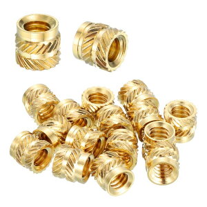 uxcell 25�̃l�W���݃C���T�[�g�A#10-24UNC x 6.35mm L x 6.93 mm OD ���^�J �j���[�����O�i�b�g ���X�p�l�W���݃q�[�g�Z�b�g�C���T�[�g 3D�v�����g���i �v���X�`�b�N�ޗ�