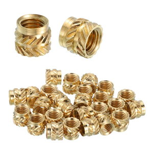 uxcell 28�̃l�W���݃C���T�[�g�AM5 x 6mm L x 7mm OD ���^�J���g���b�N�m�u�i�b�g ���X�p�l�W���݃q�[�g�Z�b�g�C���T�[�g 3D�v�����g���i����уv���X�`�b�N�ޗ��p