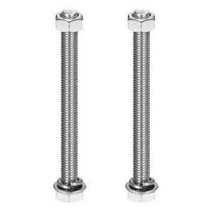 uxcell �Z�p�{���g M10 x 110mm 304�X�e�����X�| �{���g �i�b�g ���b�V���[ �Z�b�g �Z�p�l�W �Z�b�g �S�˂� 2�Z�b�g
