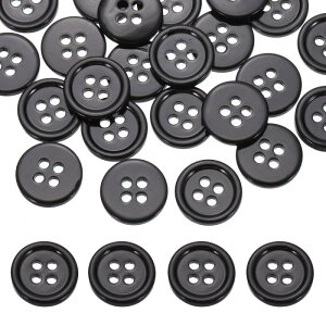 uxcell 26�� �ۂ��V�R�L�{�^�� 15mm 4���^���L�N���t�g�V�[�V�F���{�^�� �� �V���c �h���X �D��DIY�N���t�g���p ��