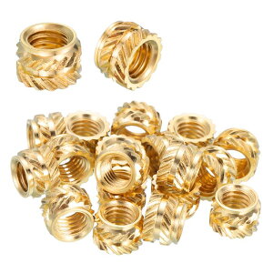 uxcell 25�̃l�W���݃C���T�[�g�A#10-32UNF x 3/16 l x 7.1mm OD ���^�J �j���[�����O�i�b�g ���X�p�l�W���݃q�[�g�Z�b�g�C���T�[�g 3D�v�����g���i����уv���X�`�b�N�ޗ��p