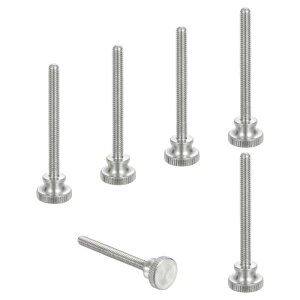 uxcell 6�� M5 x 50mm ���[���b�g�܂݂˂� 304�X�e�����X�| �m�M�X�p�Œ�l�W �t���b�g�w�b�h ���g���b�N�˂��R�t���{���g �ɂݖh�~ ��� �X���b�g�J�t�@�X�i�[ �������b�N DIY �H�� ����@��