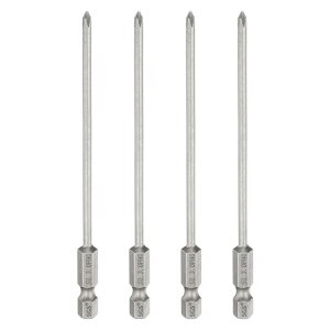 uxcell 4pcs #0 �v���X �X�N�����[�h���C�o�[�r�b�g PH0 1/4 �w�b�N�X�V�����N 4.3 (110mm) ���� 0.12 ���b�h �}�O�l�e�B�b�N �N���X�w�b�h �h�����r�b�g S2 �X�`�[�� �C���_�X�g���A�� �X�N�����[�h��