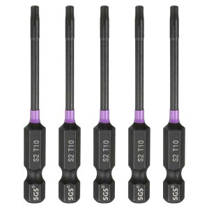 uxcell 5��T10�g���N�X�w�b�h�C���p�N�g�h���C�o�[�r�b�g1/4"�w�b�N�X�V�����N2.6"�i65mm�j�����C�Ȃ����h�~6�|�C�� �g�X�^�[�X�N�����[�h���C�o�[�h�����r�b�g�����_��S2�|�d���H��