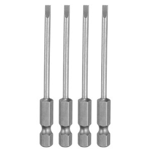 uxcell 4pcs SL3 �X���b�g�h���C�o�[�r�b�g 3 mm �X���b�g��[ 1/4 �Z�p�V�����N 75mm (3) �����C�t���b�g�w�b�h S2 �X�`�[�� �X�N�����[�h���C�o�[�h�����r�b�g �C���_�X�g���A���p���[�X�N�����[�h