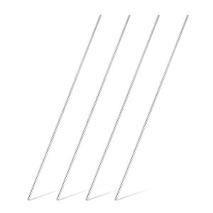 uxcell 4�� 316�X�e�����X�|�ۖ_ 1/8 ���a 11.8 ���� ���� ���̎��_ ���H�ɋ��� �ۍ|�_ �X�g�b�N �H�Ɨp DIY �v���W�F�N�g 3 mm x 300mm �V���o�[