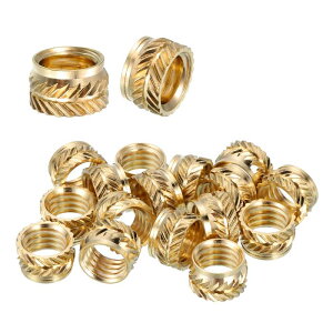 uxcell 28�̃l�W���݃C���T�[�g�AM8 x 6mm L x 10mm OD ���^�J���g���b�N�m�u�t���i�b�g���X�l�W���݃q�[�g�Z�b�g�C���T�[�g���ߍ��݃i�b�g�A3D�v�����g���i����уv���X�`�b�N�ޗ��p