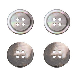 uxcell 4�̊ۂ��V�R�L�{�^���A18mm 4���^��̕�L�N���t�g�V�[�V�F���{�^���A���A�V���c�A�h���X�A�D��DIY�N���t�g���p�A���V���o�[