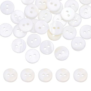 uxcell 36�� �ۂ��V�R�L�{�^�� 11.5mm 2���^���L�N���t�g�V�[�V�F���{�^�� �ߗ� �V���c �h���X �D��DIY�N���t�g����p �|�[�Z�����z���C�g