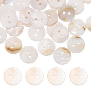 uxcell 50�� �ۂ��V�R�L�{�^�� 12.5mm 2���^�� ��L�N���t�g�V�[�V�F���{�^�� �� �V���c �h���X �D��DIY�N���t�g���p �N���[���C�G���[�J�[�L